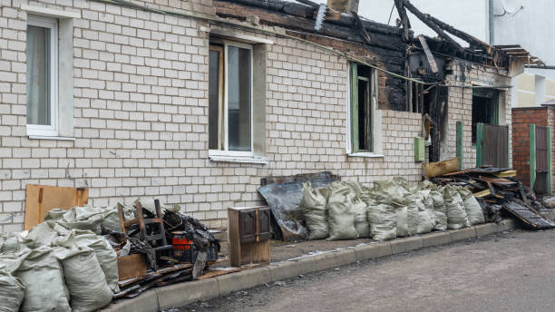 Professional Fire Damage Removal technician working in Clinton, WI